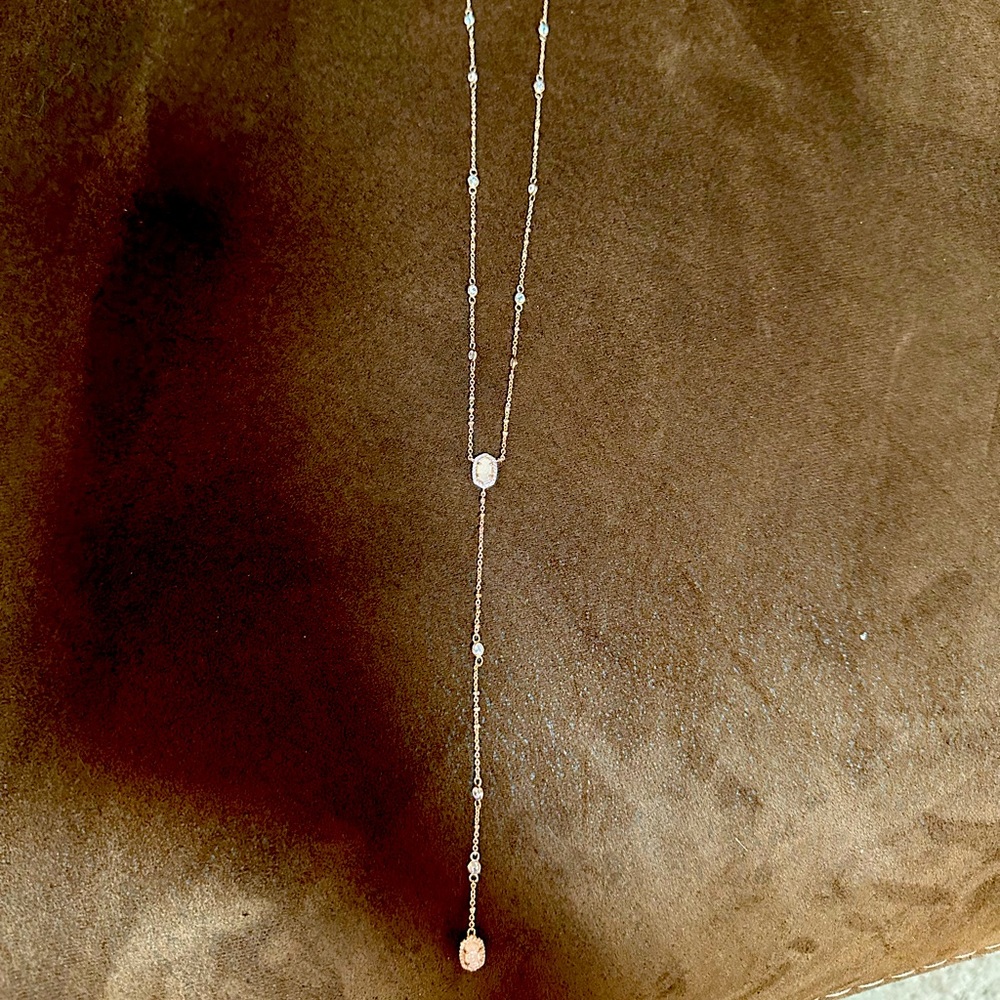 Kendra Scott Rose Gold Druzy necklace